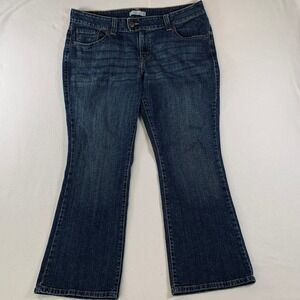 Levi's 542 Flare Jeans Women's Mid Rise Dark Wash Denim Blue Size 20M (40x31)
